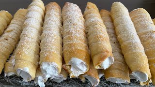 کریم رول افغانی بدون نیاز به وسیله مخصوص رول ها به طریقه آسان و ساده مخصوص عید | afghani cream roll