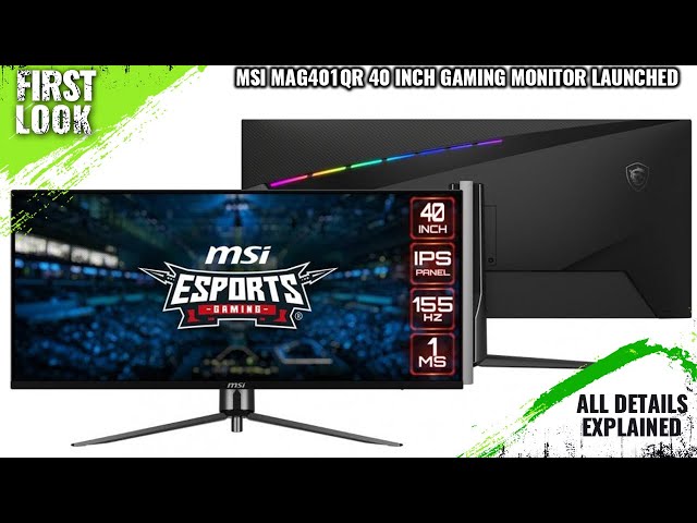 MSI MAG401QR UWQHD 40-Inch Gaming Monitor Launched - Explained All Spec,  Features And More - YouTube