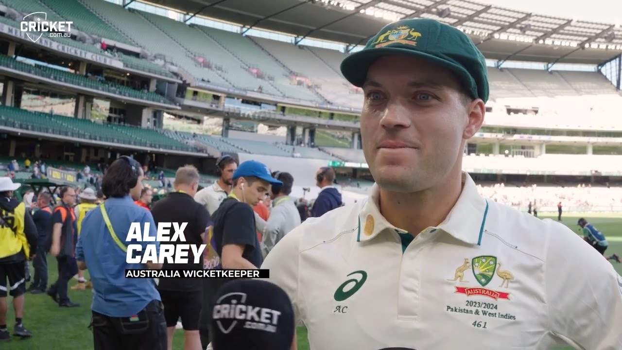 ‘Pretty clearly off the wrist band’: Carey’s view of Rizwan wicket | Australia v Pakistan 2023-24