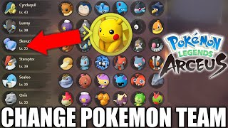 How to change Pokémon in Legends Arceus, party, moves & nicknames