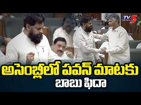 CM Chandrababu Naidu Impressed With Deputy CM Pawan Kalyan Speech in Ap Assembly | TV5 News - TV5NEWS