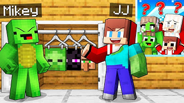 JJ and Mikey Can Shapeshift Into ANYONE To Prank Families in Minecraft (Maizen)