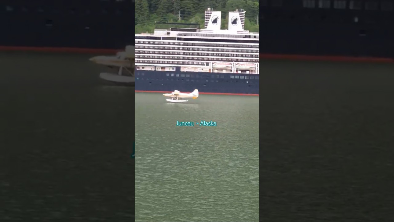 Airplane Lands in Juneau as Cruise Ships Fill the Port! #short #travel #aviation