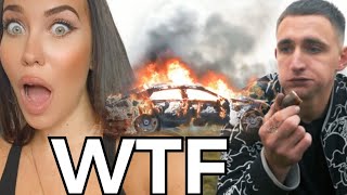 : FEMALE DJ REACTS TO RUSSIAN YOUTUBER BURNING HIS CAR     !  (REACTION - )