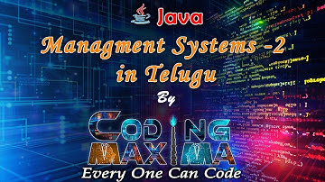 Java Managment - 2 Systems in telugu with Animation from coding maxima with animations. | java