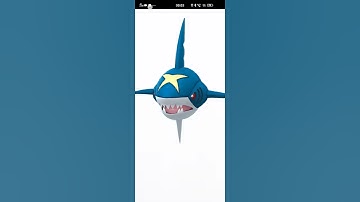 Evolution of Lucky Carvanha to Sharpedo in Pokemon go