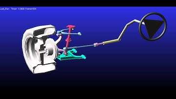 Steering Suspension Animation in ADAMS Dynamic Analysis Software