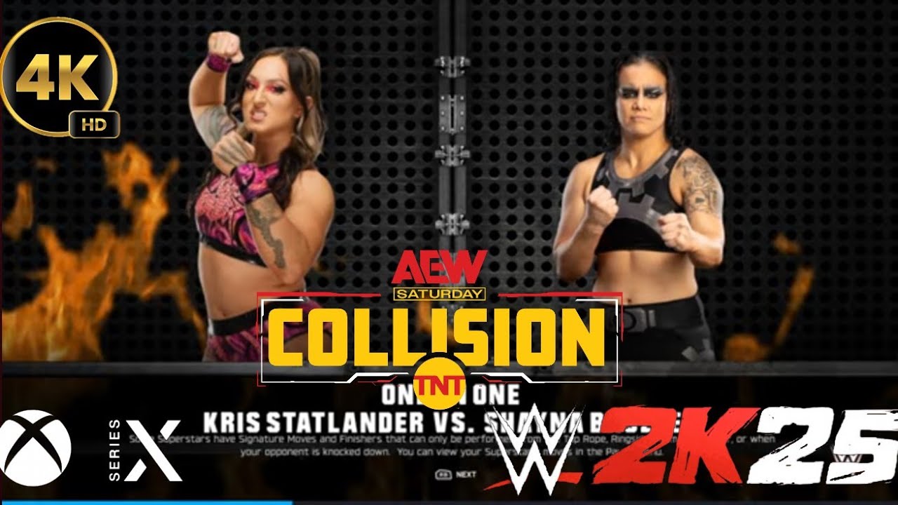Kris Statlander vs Shayna Baszler @ AEW Collision WWE 2K25