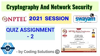 Cryptography And Network Security | Week 2 Answers 2021 | NPTEL ||