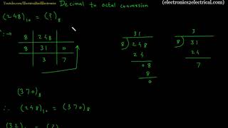 Decimal to Octal conversion | Electrical and Electronics Engineering | Electrical Engineering