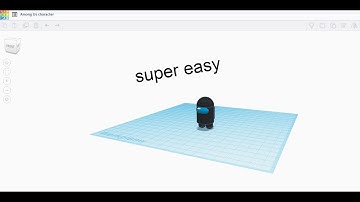 How to make a Among Us character in tinkercad
