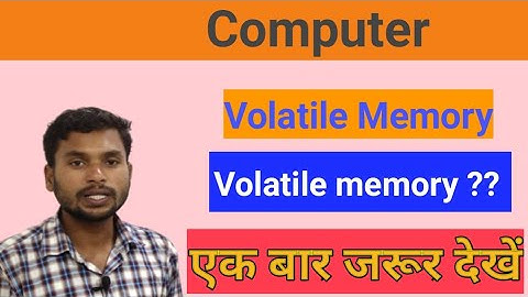 Volatile Memory In Hindi | वोलेटाइल मेमोरी क्या है ? | By target with knowledge online classes |