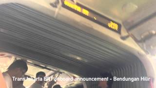 TransJakarta busway onboard announcement