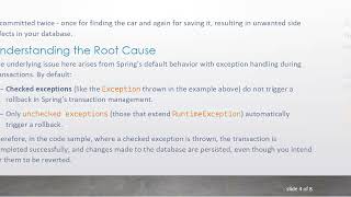 Fixing Rollback Issues in Spring Boot JpaRepository Transactions Content