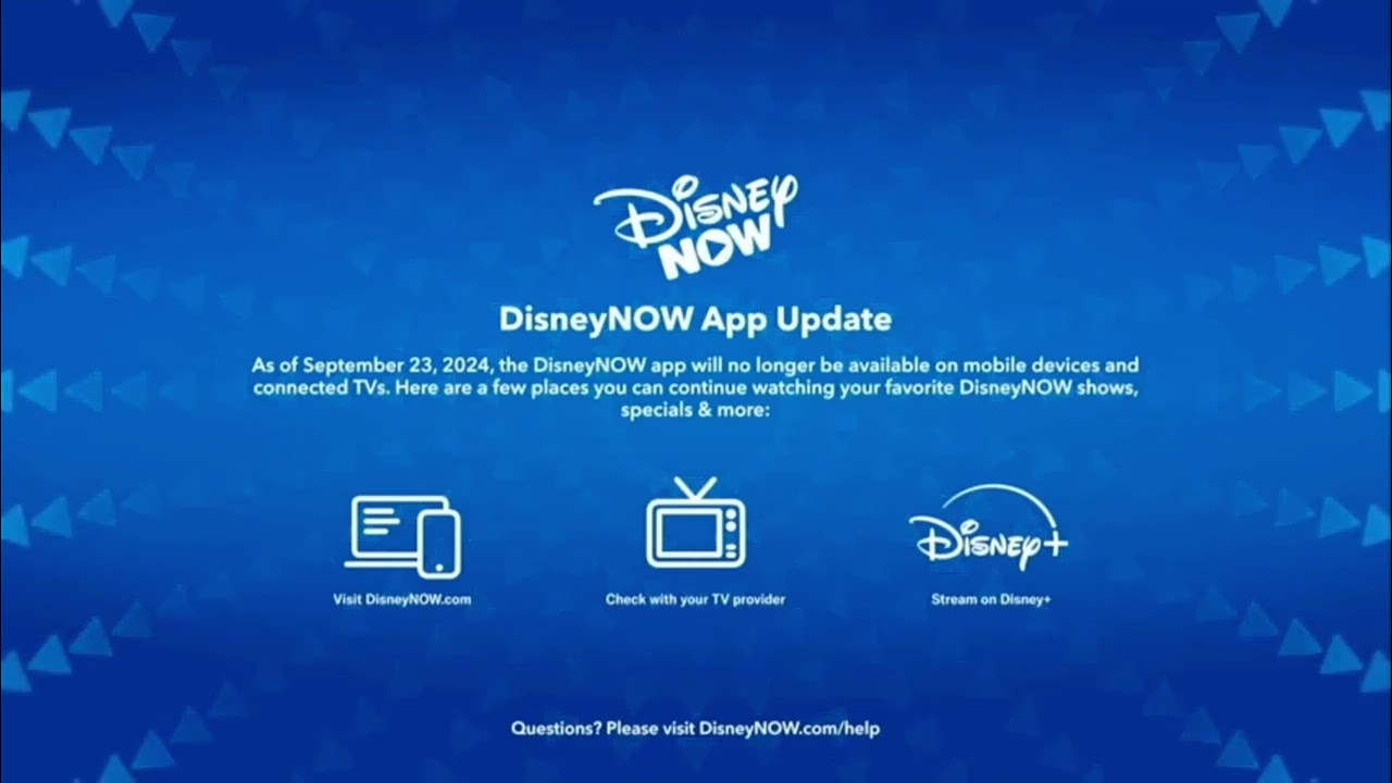 Объявления о закрытии всех приложений Disney