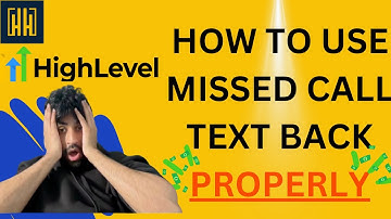 how to use missed call text back PROPERLY in HIGHLEVEL | GOHIGHLEVEL TUTORIAL #highlevel