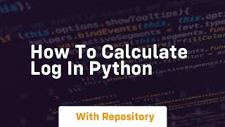 how to calculate log in python