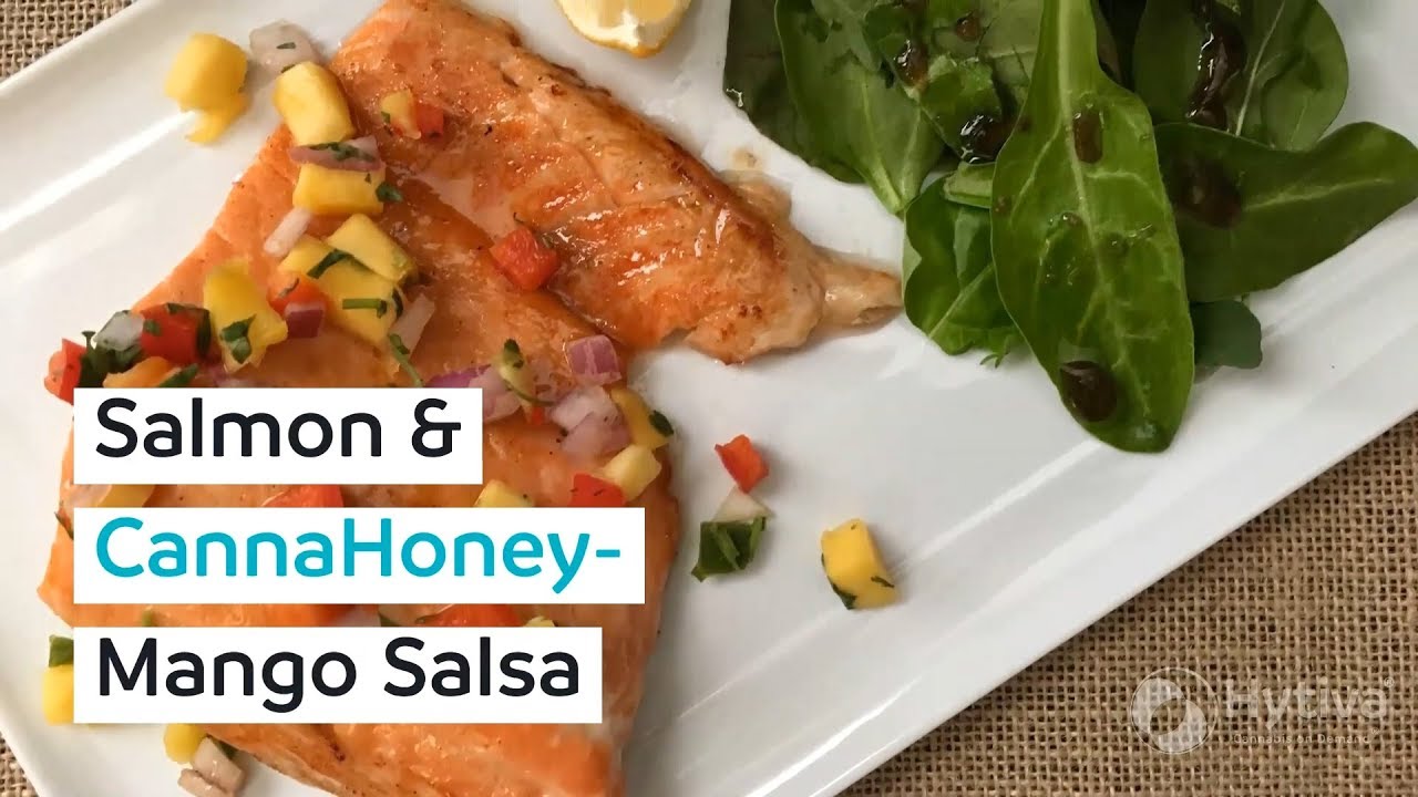 Salmon CannaHoney Mango Salsa