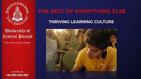 Admissions Fall 2020 - University of Central Punjab