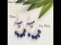 Purple Wire Wrapped Earrings