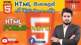 How to Create HTML Form in Sinhala - Part 01 |  HTML in Sinhala - Lesson 11 | Tech Side