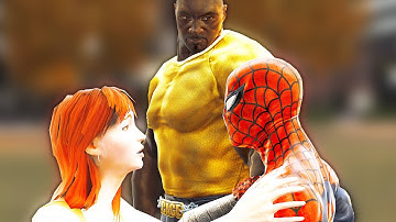 ПАУК СПАСАЕТ ЭМ ДЖЕЙ И ЛЮКА КЕЙДЖА Человек Паук Паутина Теней Прохождение Spider Man Web of Shadows