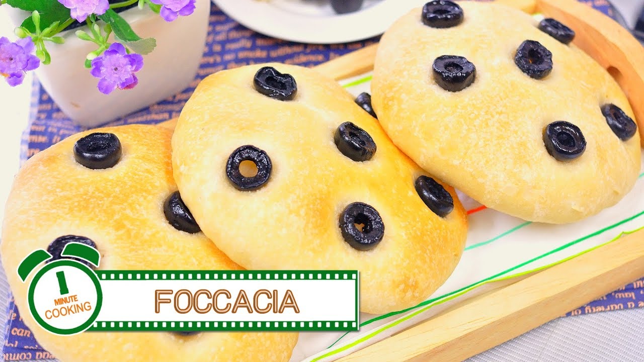 ขนมปังมะกอก Foccacia | 1 Minute Cooking