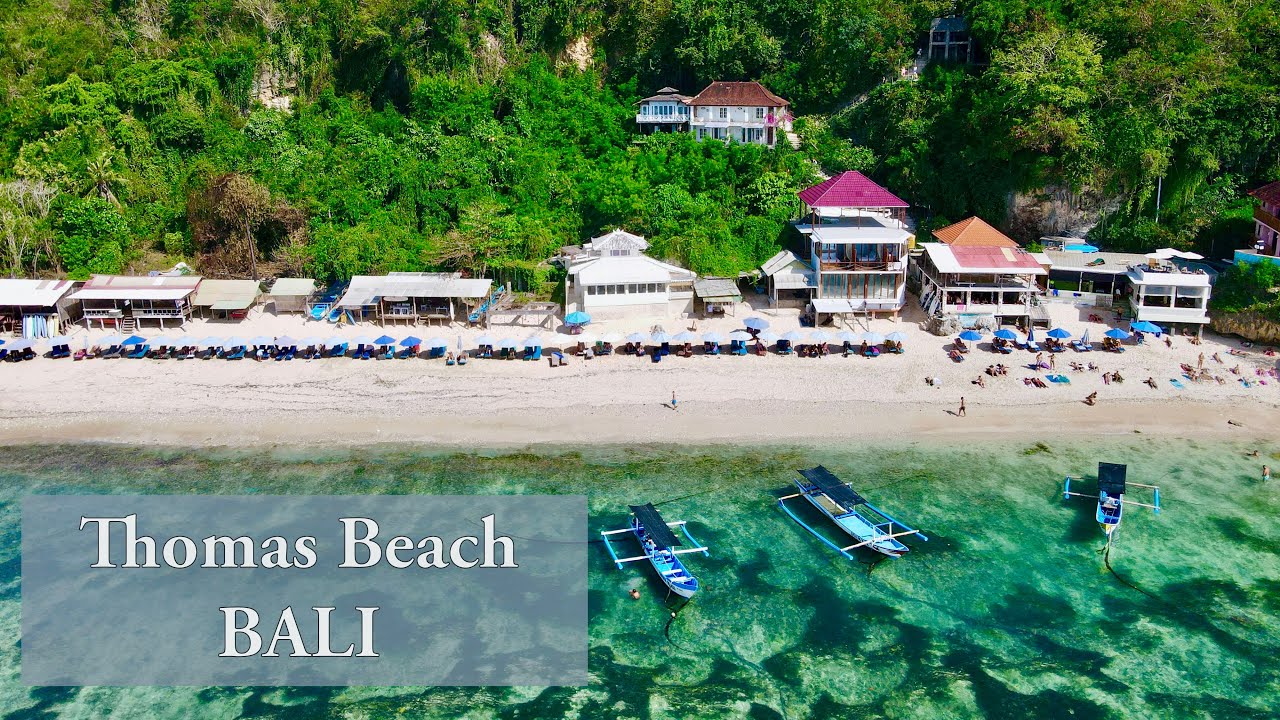 Thomas Beach, Bali, Indonesia - Drone View (4K)