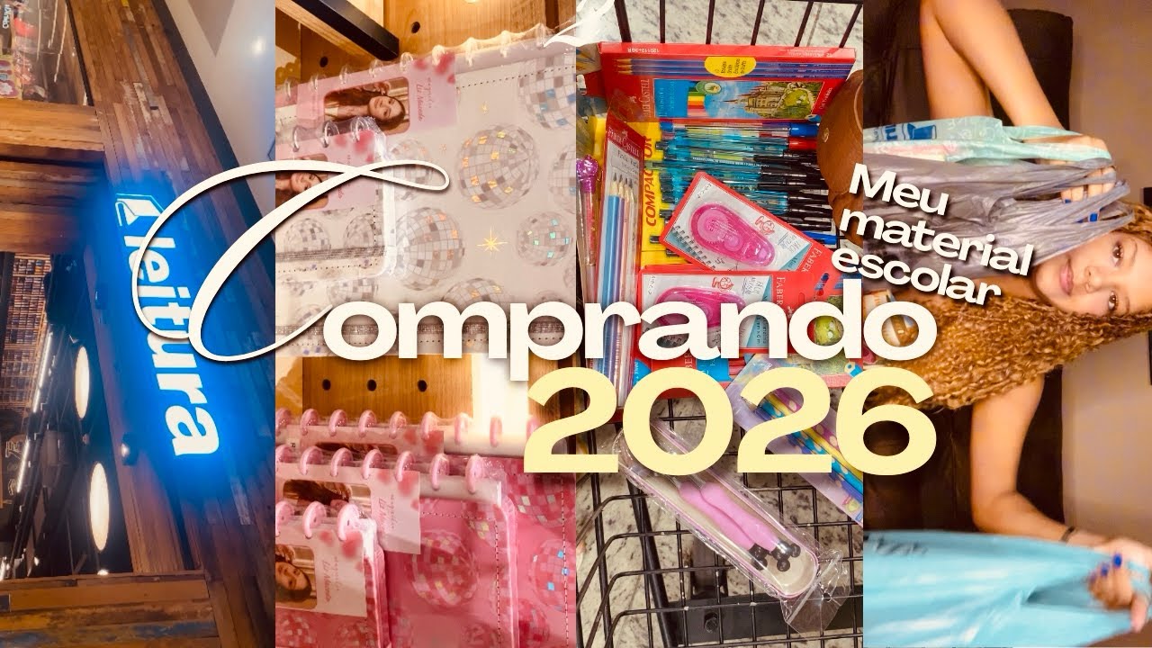 Comprando meu material escolar 2026 (mostrei tudo que eu comprei)