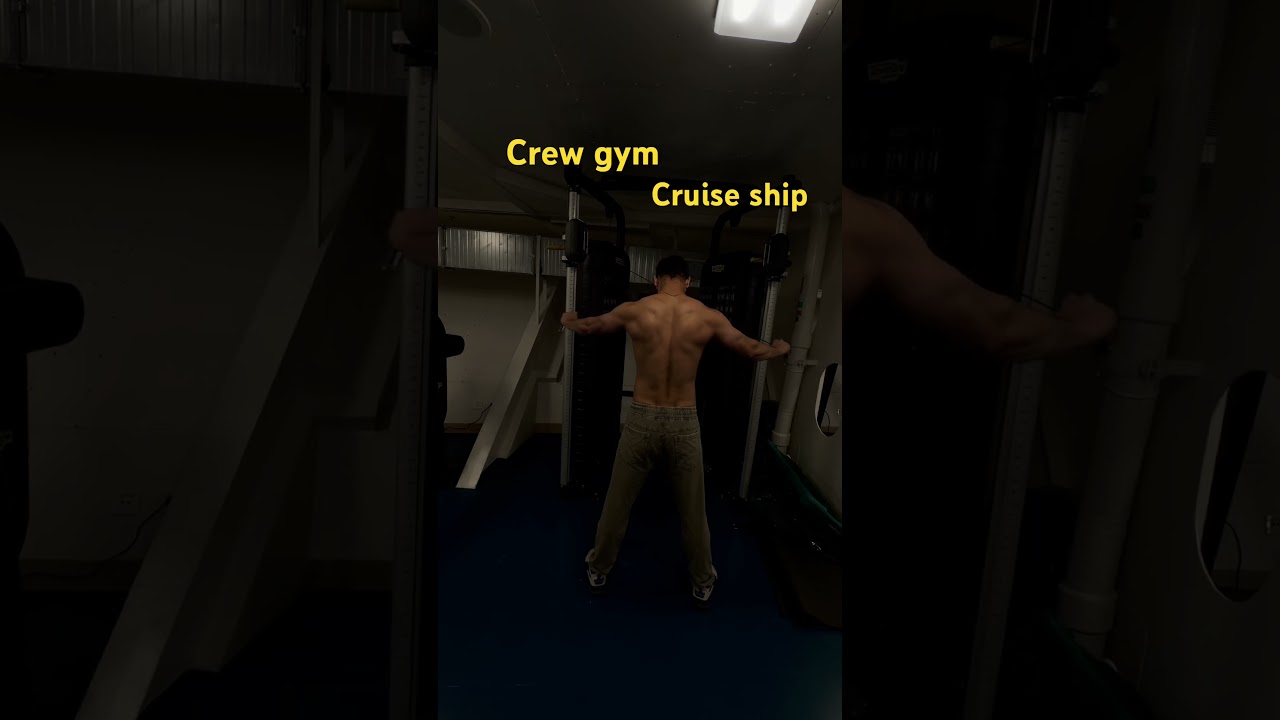 Crew member crew gym cruise ship