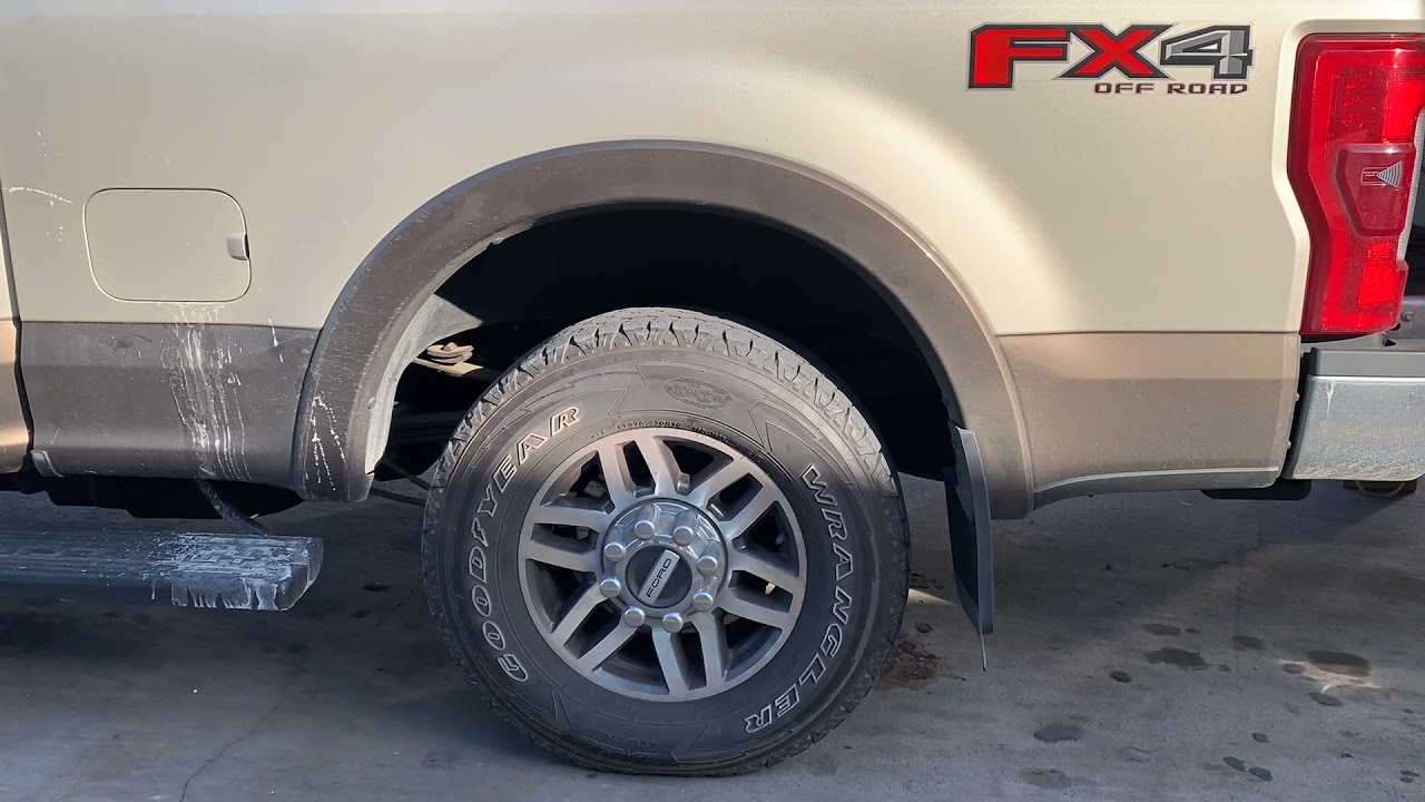 3920 lbs of weight in a 2017 F350 before and after airbags 60 psi