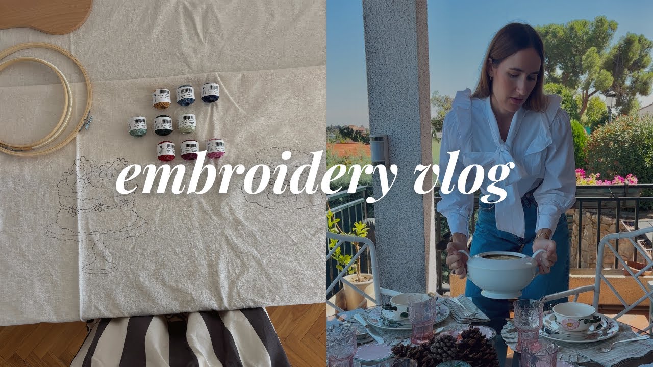 Bordando un mantel en 3 días + mesa y receta de otoño (mi bizcocho favorito!!)