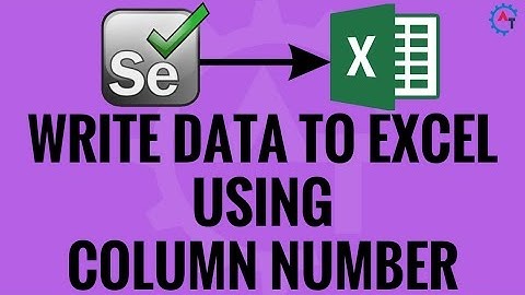 Write Data To Excel Using Column Number