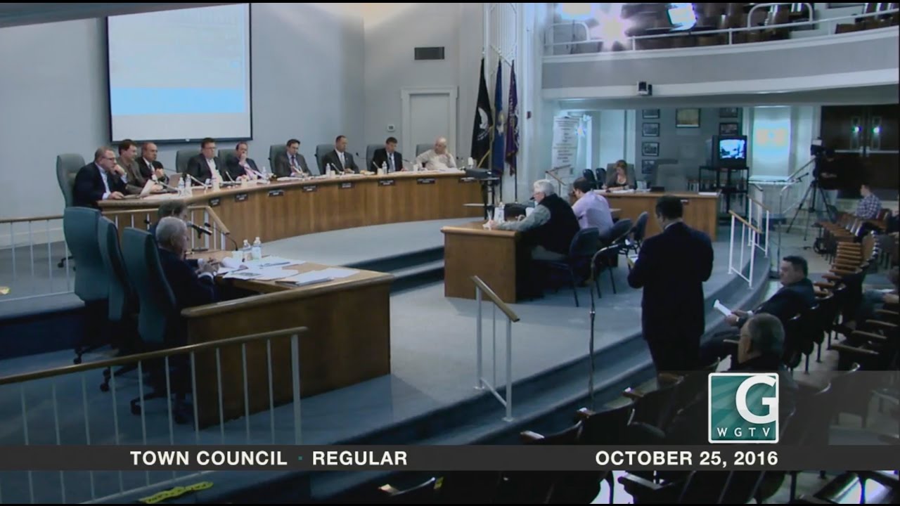 Town Council - Regular Meeting - October 25, 2016 - YouTube
