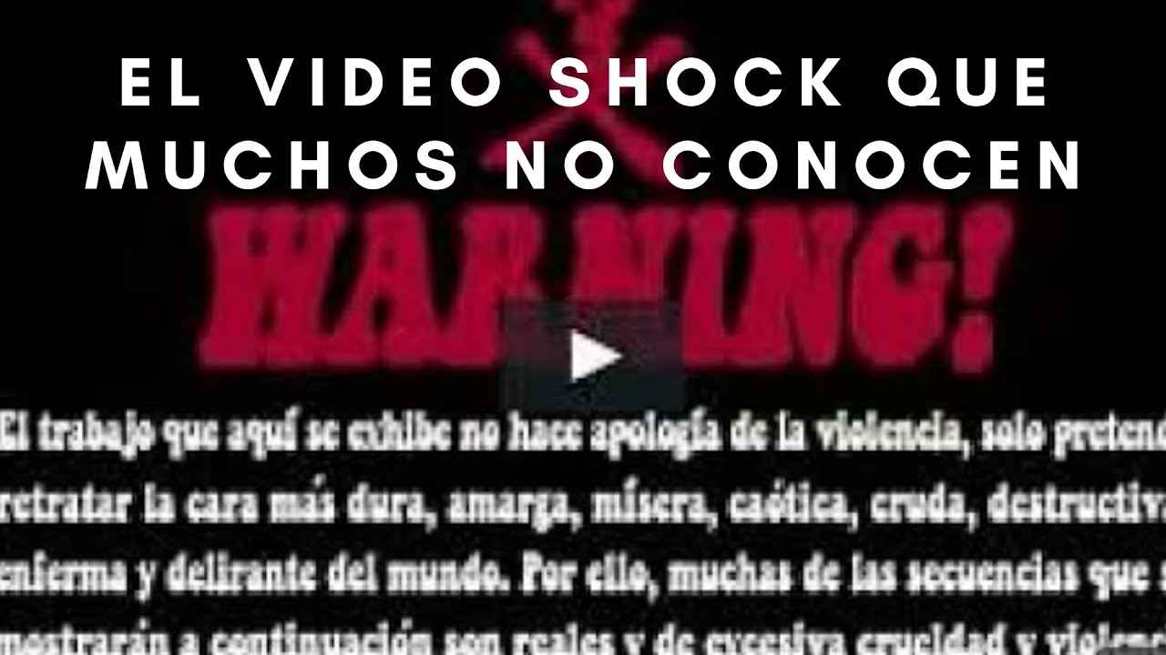 UN VIDEO QUE PERTURBO A MUCHOS [ AUNQUE SU MENSAJE ERA LA REFLEXION