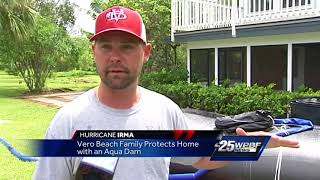 Family protects home with an aqua dam
