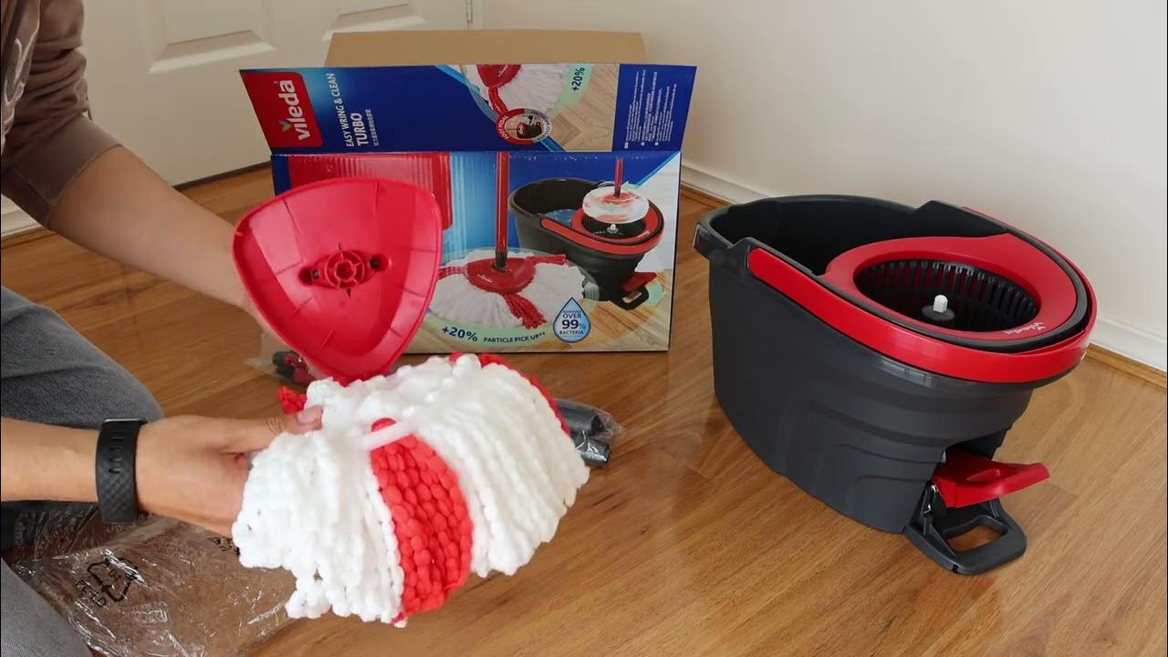 vileda Mop, Easy Wring & Clean, Turbo, Unboxing