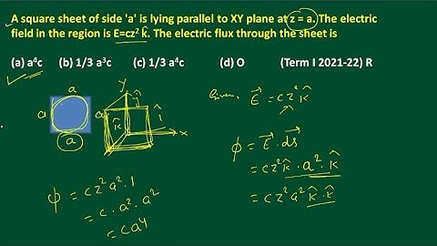 Questions based on electric flux | Question no. 01 | Physics inter10 | Verma Sir