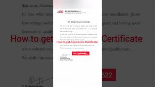how to get electrician experience certificate 2026 | experience certificate kaise banaye