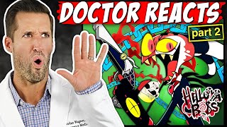 ER Doctor REACTS to Craziest HELLUVA BOSS Injuries (PART 2)