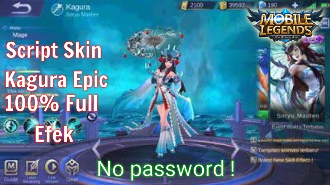 SCRIPT SKIN KAGURA EPIC MOBILE LEGENDS - YouTube