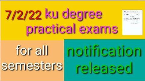 ku degree practical exams 2022/ku all semester practical exams time table released 2022/KAKATIYA///