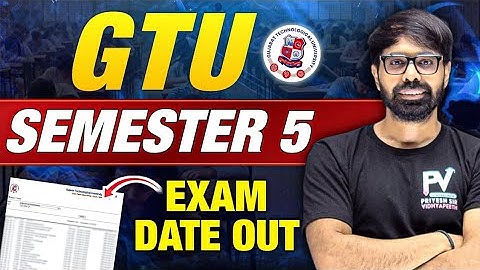 📢 GTU SEM 5 Exam Time Table Declared 🔥 | Check Now Full Details | GTU Circular Update 2025
