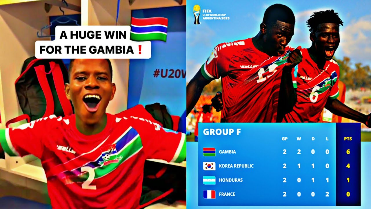 Gambia U-20 players Celebrate after defeating France in U-20 World Cup ...
