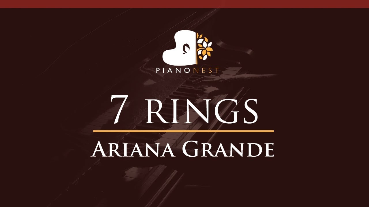 Ariana Grande - 7 rings - HIGHER Key (Piano Karaoke / Sing Along)