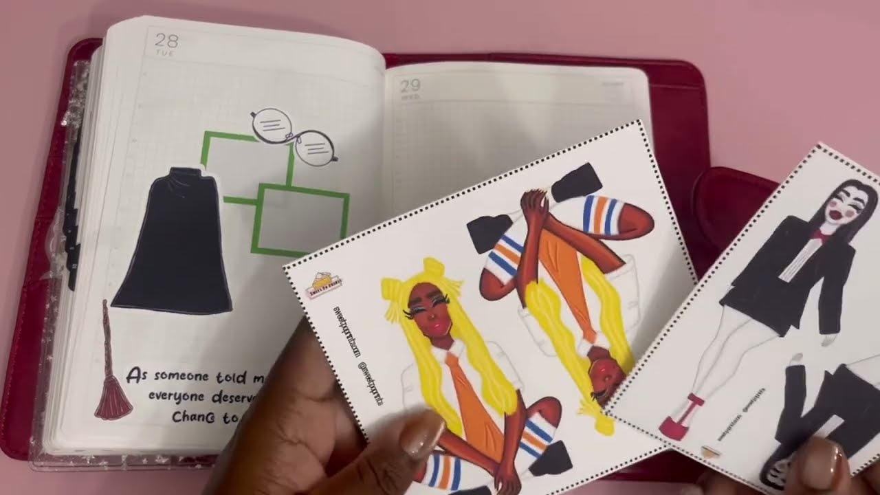 Decorate My Weekly Planner Spread With Me | Halloween Stickers | SweetPoPrints | B6 Planner 