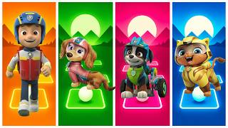 PAW PATROLS: Ryder 🆚 Liberty 🆚 Rex 🆚 Wild | Tiles Hop EDM Rush - Who is Best? VIBES HOP 4D #3