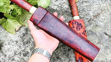 Dao Mèo 25cm Thép 80crv2,gỗ trắc lông chuột./Dao Mèo Gỗ quý. #daomeo#daomeothep80crv2