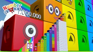 Looking for Numberblocks Step Squad 741 to 13,000 to 13,000,000 BIGGEST Learn to Count Big Numbers