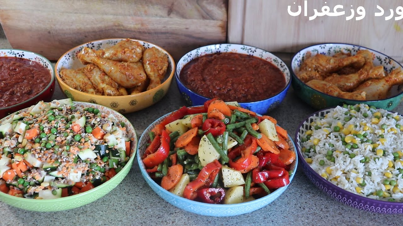 كونوا اذكياء ومن واحد خرجو جوج 5 وجبات بطريقة ذكية اقتصادية وسريعة جدا لاسبوع بلا وقوف بلا تخمام